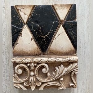 Sid Dickens authentic tile. 6x8 inches. Black and cream. Excellent condition